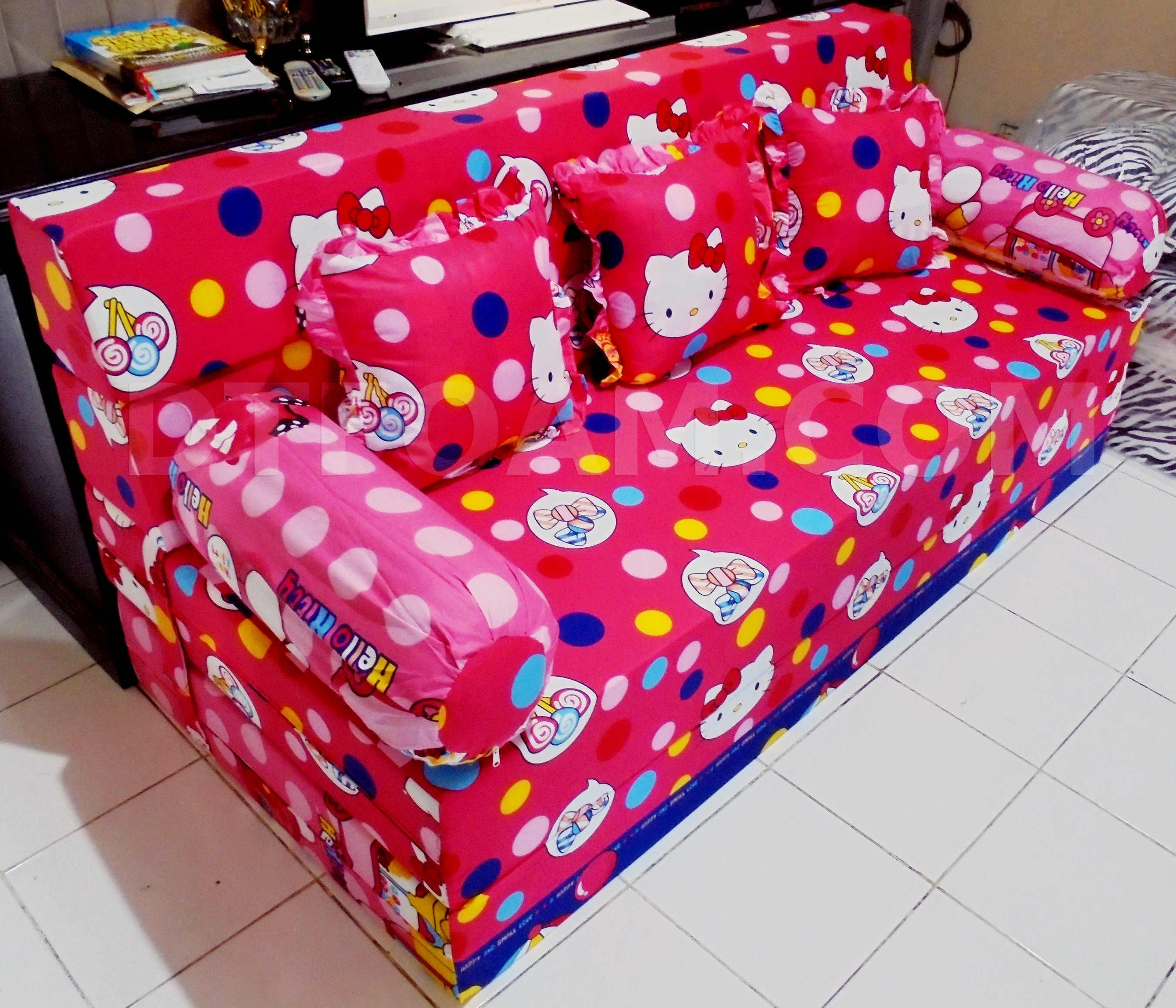 Sofa Bed Busa Super Motif Hello Kitty 18020 Grosir Kasur Lipat
