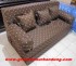 Sofa Bed Busa Super Motif Abstrak Coklat 120